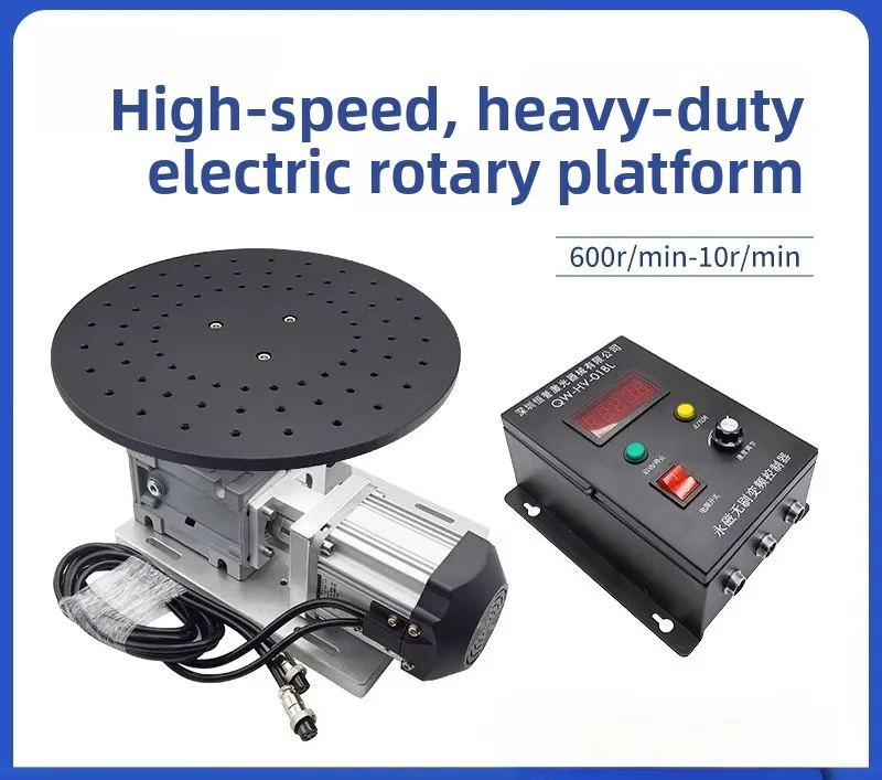 Variable Speed Rotary Table, High-Speed Motor with Reducer for Polishing, Grinding, Inspection Fixture