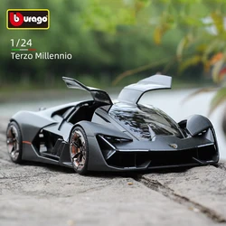 Bburago 1:24 Lamborghini Terzo Millennio lega auto sportiva statica Die Cast veicoli modello giocattoli Diecast Voiture regalo da collezione