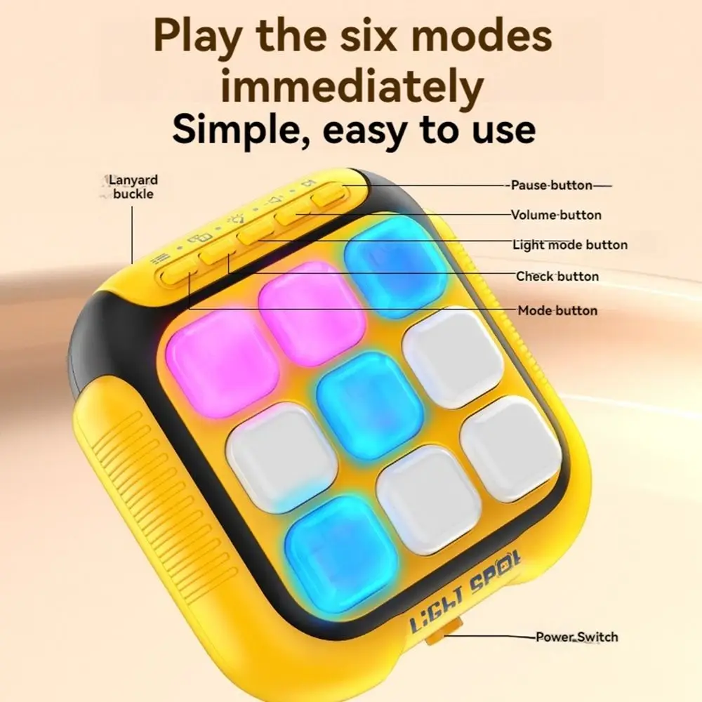 

Electronic TIC-TAC-TOE Game 6-in-1 Memory Training Interactive Board Game Toys Mini Educational Montessori Puzzle Table Game