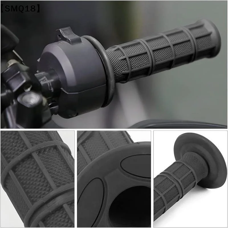 Universal Motorcycle Rubber Handle Grips Non Slip Texture R Options For Offroad Dirt Bike Riding【SMQ】