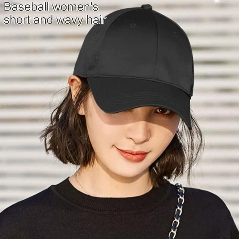 Женская кепка с короткими вьющимися волосами, модная регулируемая бейсбольная кепка с париком, аксессуары для наряда, модная парик Боб, шляпа, головной убор