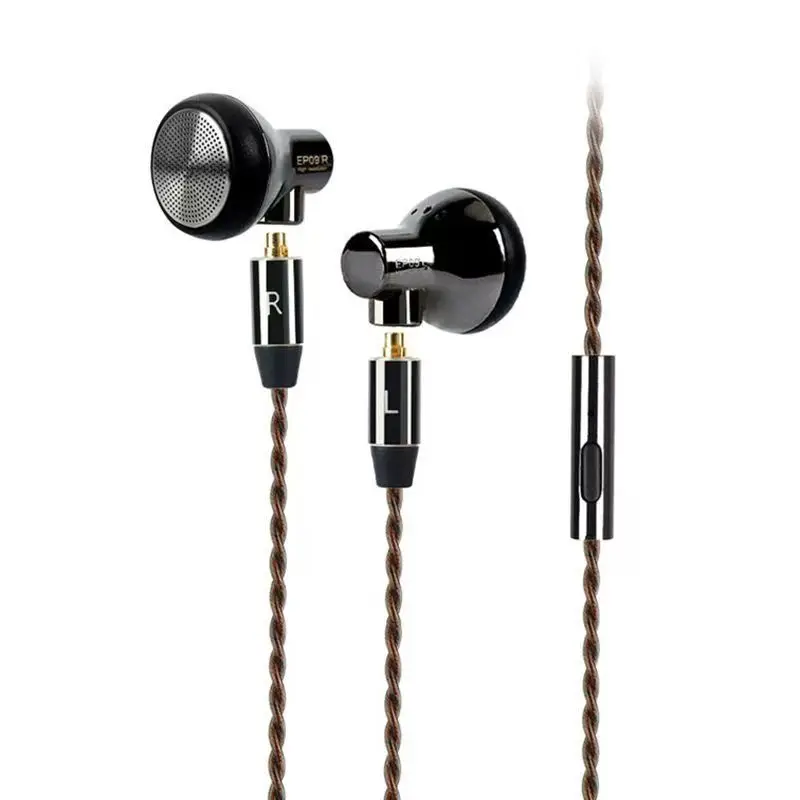 DIY EP09 Earphone Head MMCX Convertible Flat Head Earphone Dynamic Unit High Temperature HIFI High Sound Quality Cable