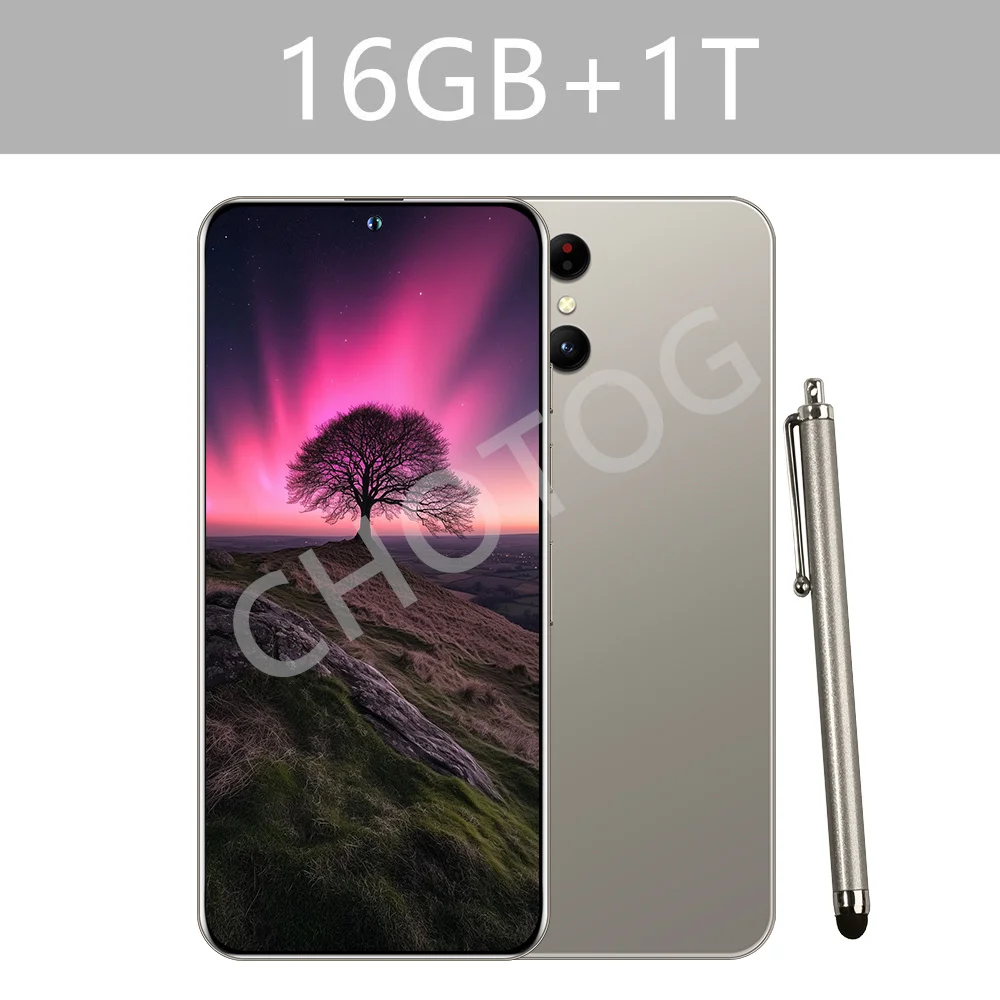 Nieuwe S+ 24 Ultra Originele Mobiele Telefoons 7,3 inch HD Scherm Smartphone 7800mAh 4G 5G Dual Sim Mobiele Telefoons Android 14 Mobiele Telefoon - afbeelding 1