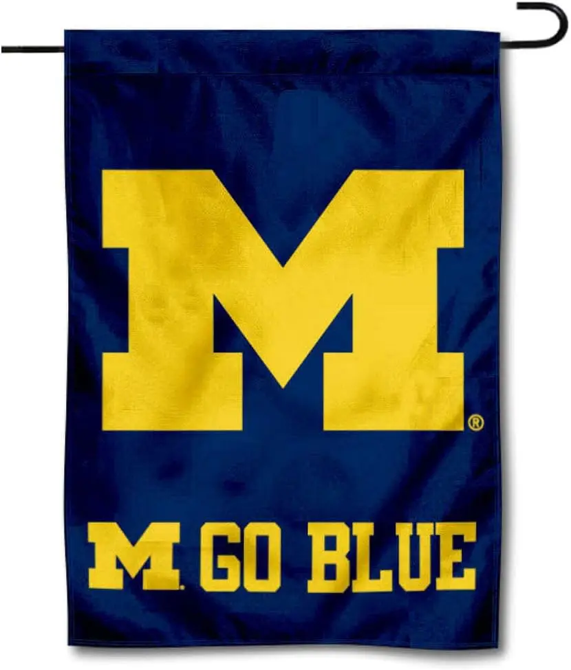 College Flags & Banners Co. Team University Wolverines Go Blue Garden Flag and Yard Banner