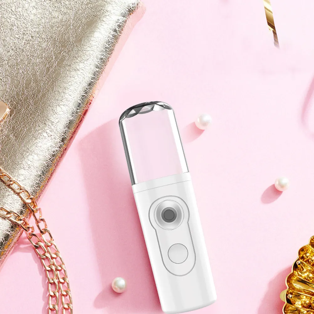 

1Set USB Charging Nano Facial Humidifier Portable Mist Sprayer Beauty Skin Care Tool White Beauty Humidifier Facial Mist Sprayer
