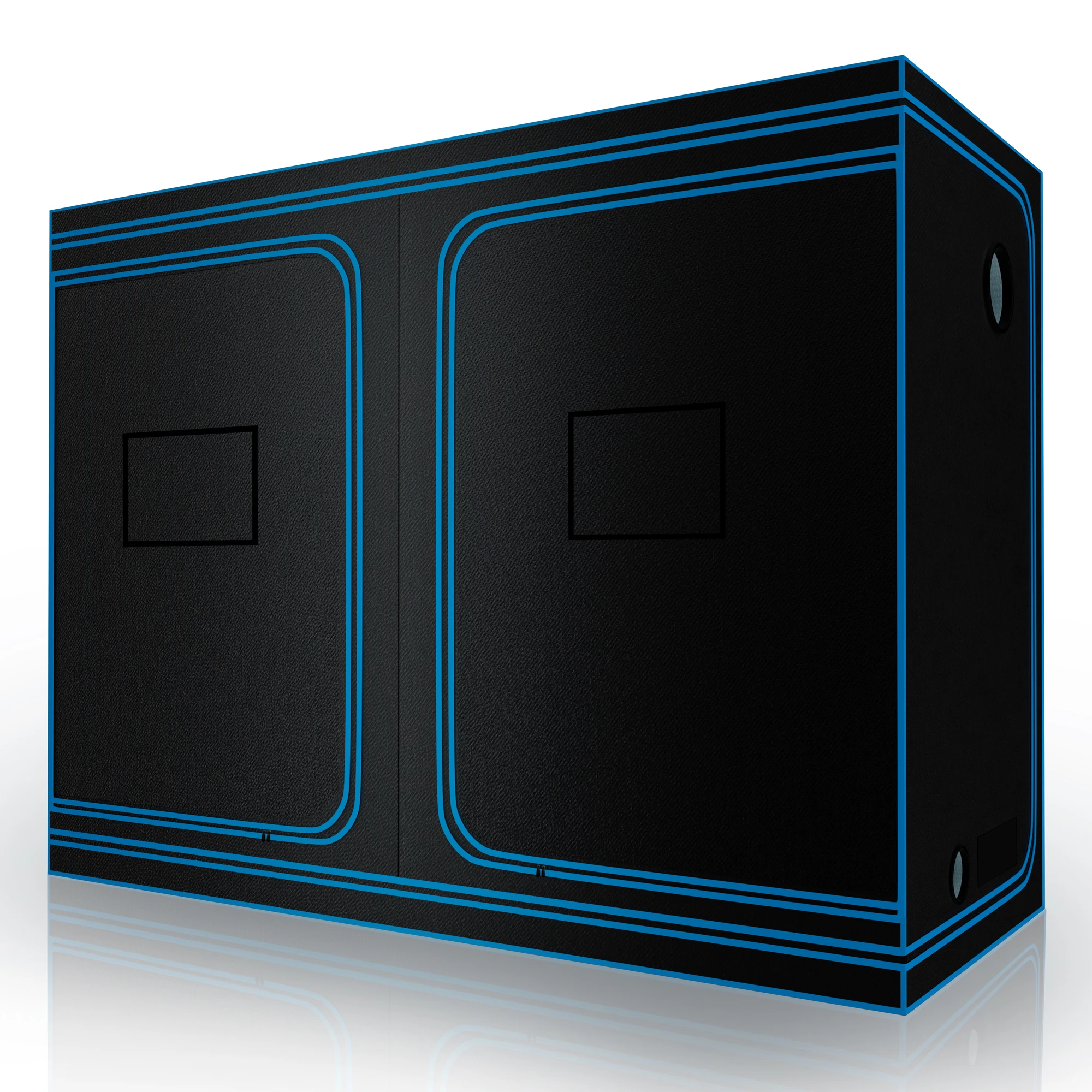 KAVUNION Tenda da Piantare CAU 240x120x200 cm Serra da Giardino Interno, Vassoio Rimovibile e Kit di Attrezzi (Tubo di Ferro Blu con Bordo Blu)