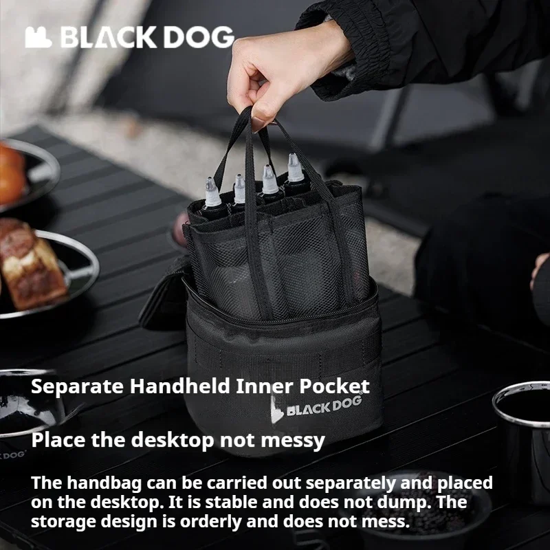 

Набор для кемпинга BLACKDOG: контейнер для специй, органайзер 600D, сумка для хранения приправ, набор бутылочек для приправ, для пикника на природе