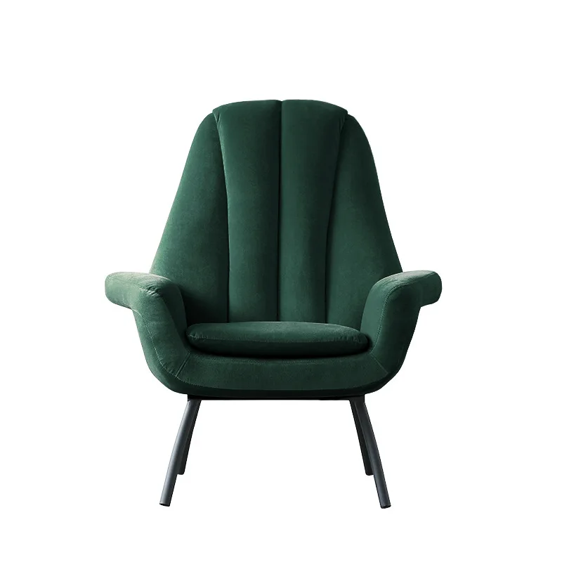 

Nordic shell velvet single chair, creative bedroom balcony leisure lazy sofa seat