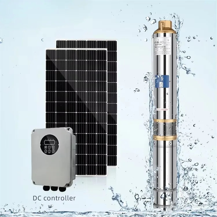 For 3 inch 2Hp 100m drilling Solar deep well submersible pump system