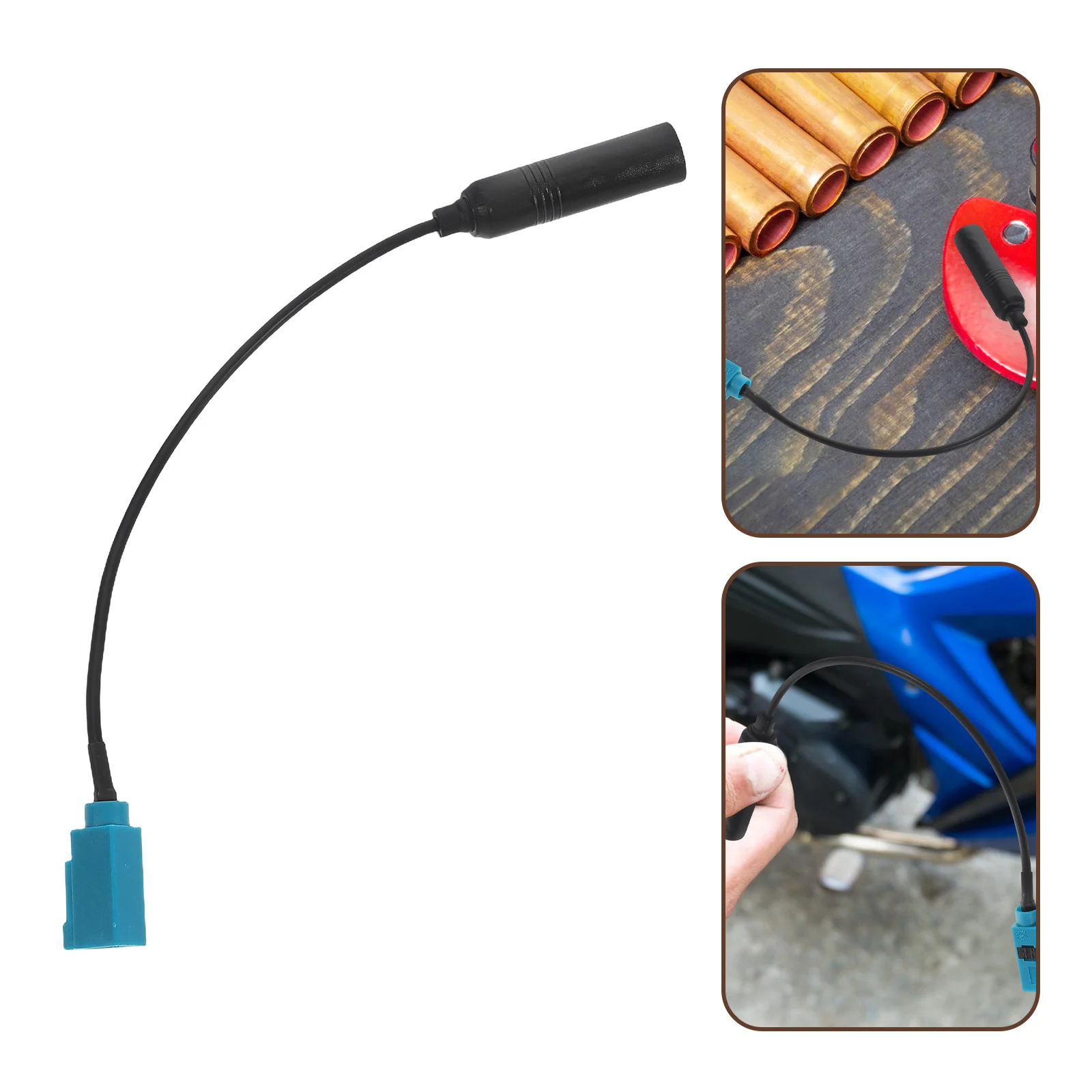 

Car Stereo Audio Adapter Cable Universal Vehicle Antenna Extension For Radio No Cut Installation Socket Connector