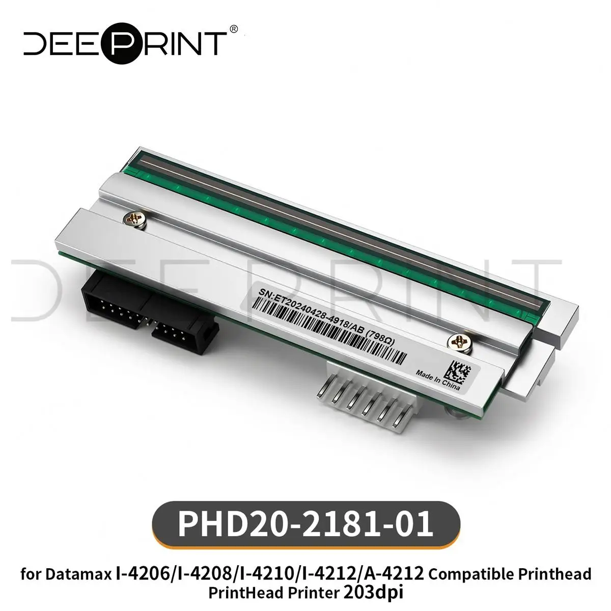 PHD20-2181-01 203DPI Thermal Printhead for Datamax I-4206 I-4208 I-4210 I-4212 A-4212 Printer Print Head | 3-month warranty