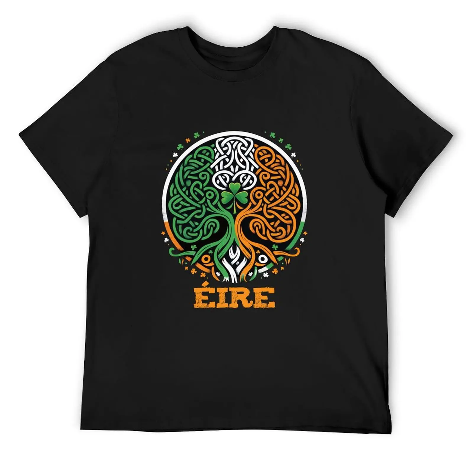 

Eire Gaelic Tree of Life s Celtic Art s Irish Shamrock T-Shirt tees blue lock Short sleeve tee vintage t shirt men