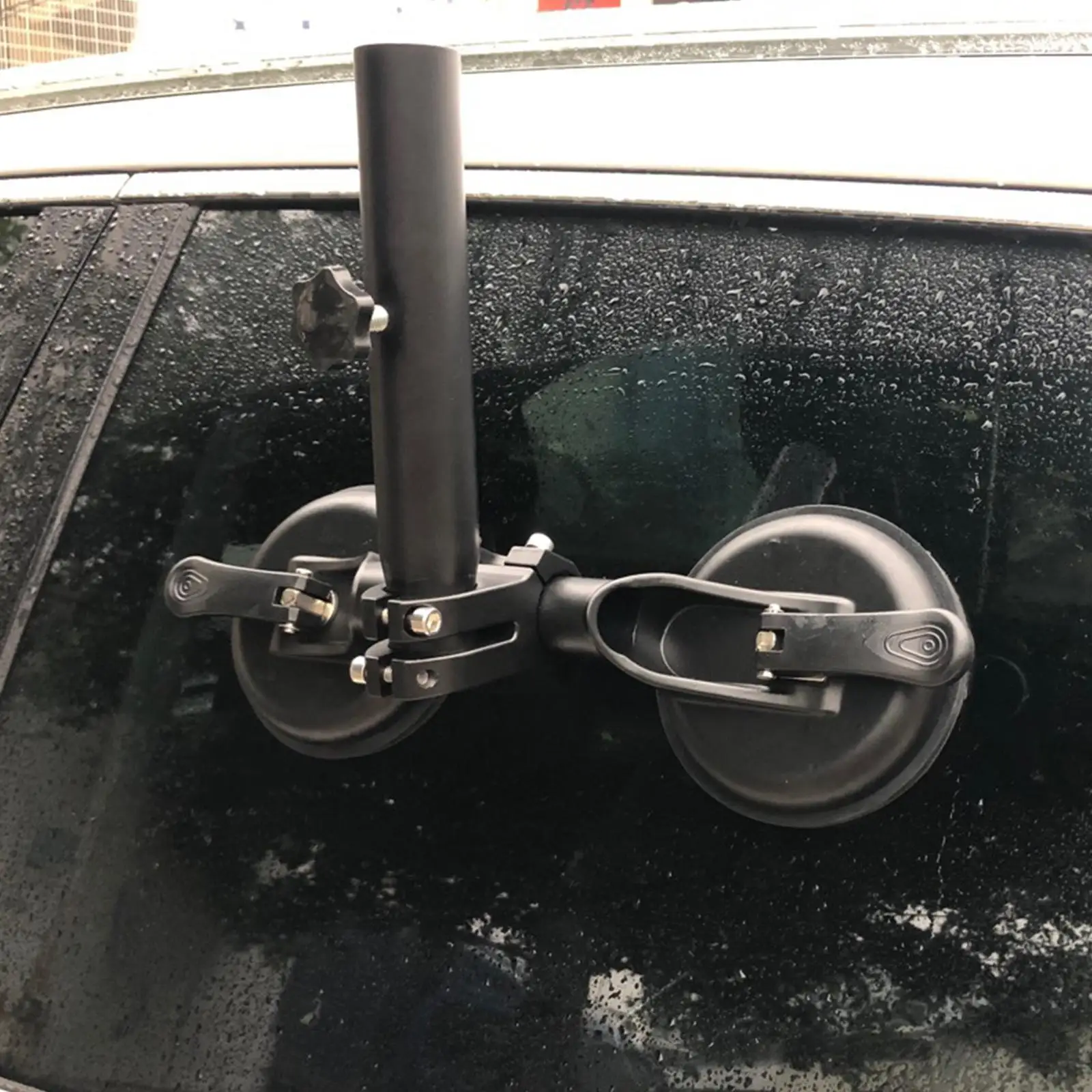 

Suction Cup Flag Pole Bracket Base Easy Installation Multifunctional Mount Stand for Car Truck Motorcycle Boat ATV