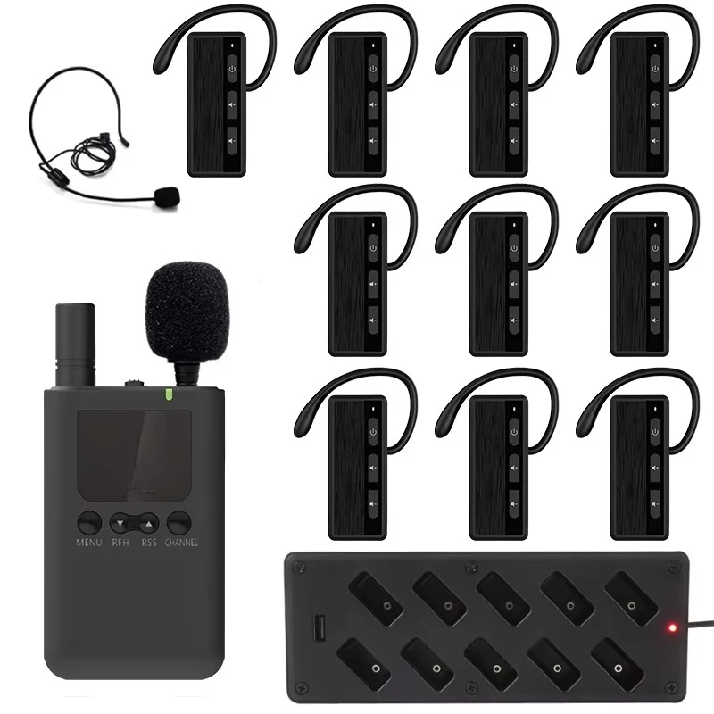 Wireless Tour Guide System 2.4G with Long Standby Time Low Consumption 9101R for Interpretation Teaching Conference & Tour