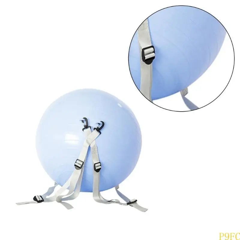 

P9FC Yoga Balances Ball with Training Belt Inflatable Explosionproof Exercise Ball