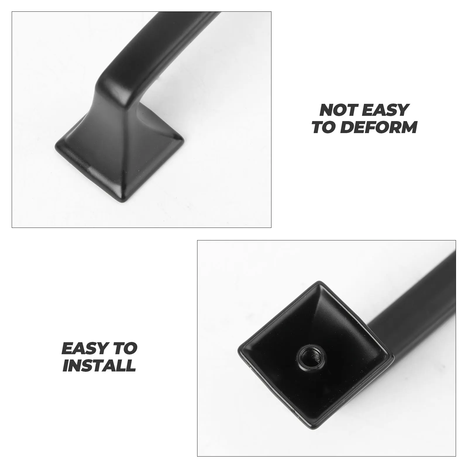 

Black Cabinet H Drawer Knobs Zinc Alloy Furniture Pulls Durable Smooth Corrosion Resistant Fade Proof Easy Open Close