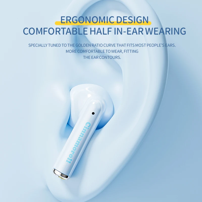 MBL65 Draadloze Bluetooth-headset HiFi Lossless geluidskwaliteit HD Spraakoproep Lichtgewicht Comfortabel Aanraakbediening Compact Mooi