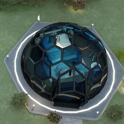 New Design 6M Outdoor  Luxury Hotel Resort Igloo Ball Geodesic Geo dome Glass House Shaped Dome Tent