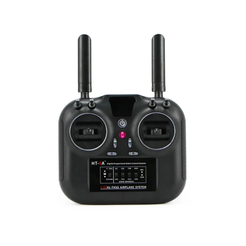 6-channel 2.4G transmitter of fixed-wing multi-rotation remote controller for smart car model airplane.