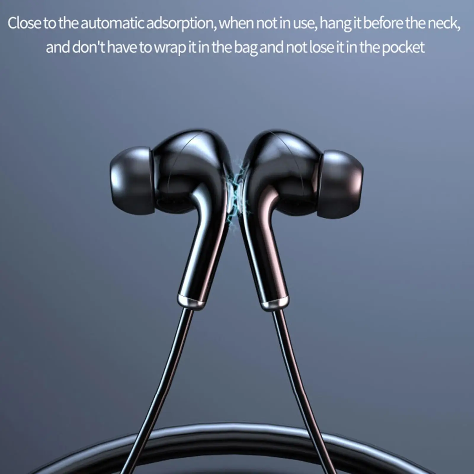 Cuffie Bluetooth Wireless auricolari cuffie con archetto da collo microfono con LED