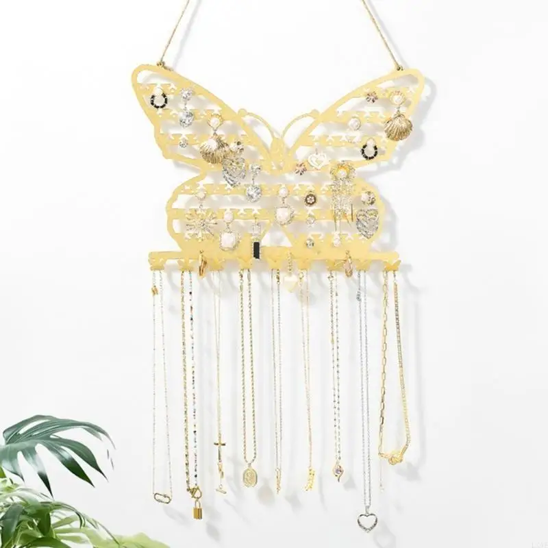 

Butterfly Necklace Wall Holder Jewelry Organizers with Hole Hook for Necklaces Rings Bracelets Decoration Daily Use