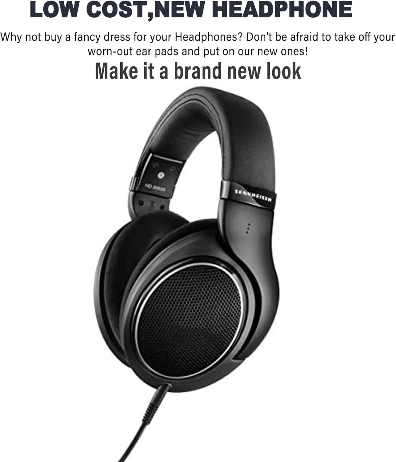 HD598 Ear Pads Cushions Replacement Compatible with Sennheiser HD598, HD598SE, HD598CS, HD595, HD599, HD599 SE Headphones