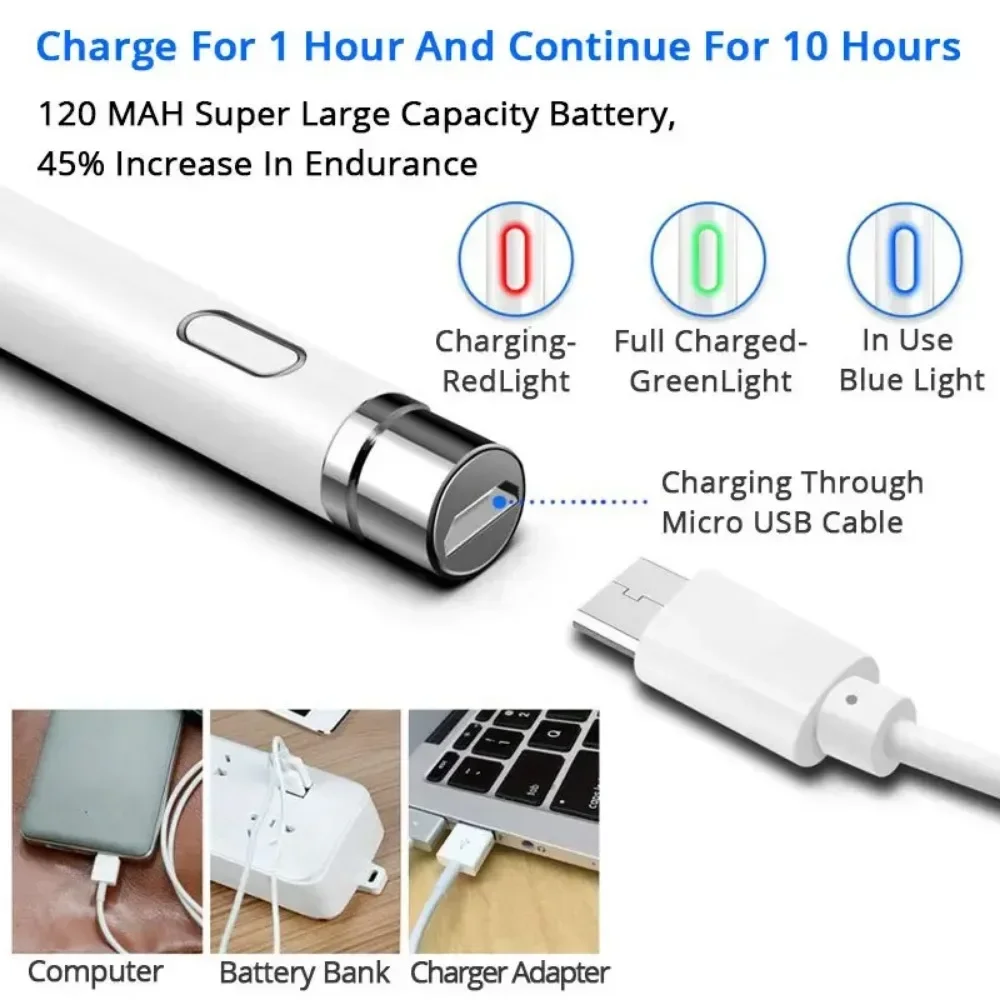 Universal Stylus Pen Screen Pencil Stylus Pen for iPhone iPad Pro 1 2 Air 3 4 Mini 5 6 iPhone Xiaomi Huawei Tablet iOS Android