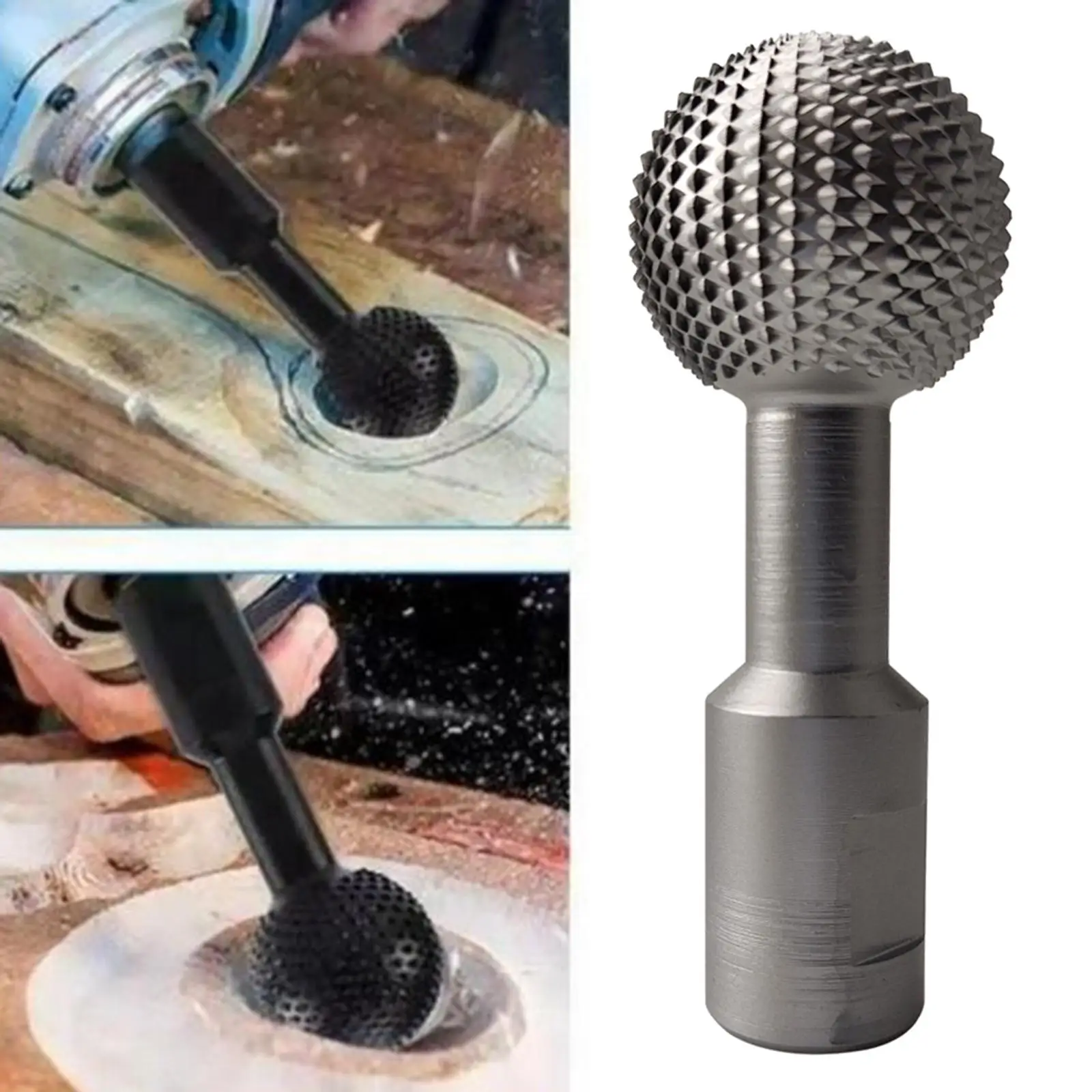 

Carbon Steel Ball Gouge Sphere Rotary Burr for Wooden Groove Carving Tool mm