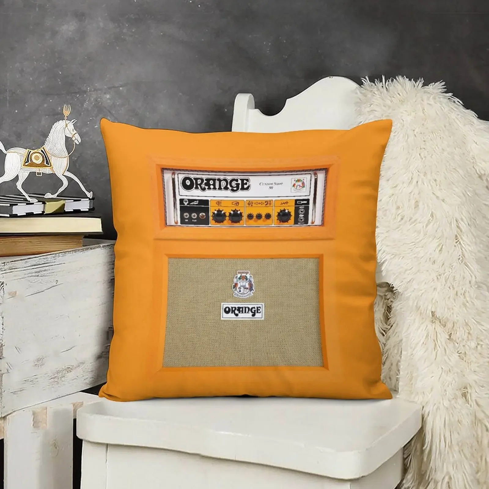 

Orange color amp amplifier Throw Pillow luxury throw pillow covers pillows decor home pillow