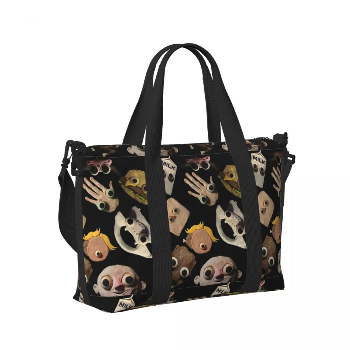 

Custom Jack Stauber Mix Beach Travel Bag Large Capacity Tote Bags for Gym Sport Women Shopping Duffle Shoulder Bag