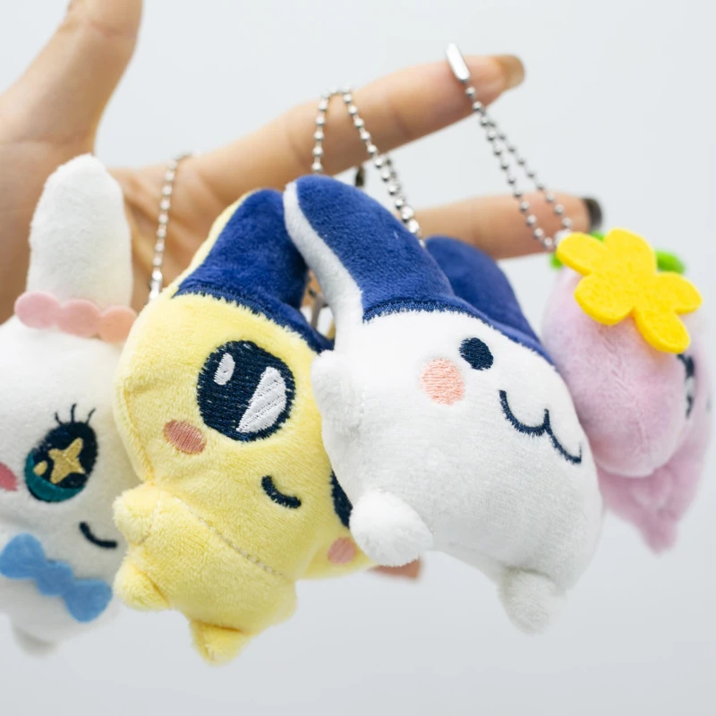 Figuras de Dibujos Animados Originales de Tamagotchi, Muñecos de Peluche de Mametchi, Otometchi, Kuchipatchi, Colgantes, Llaveros, Adornos Coleccionables