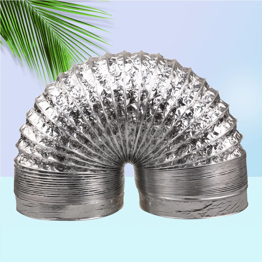 

100Mm 1.5M Aluminum Foil Duct Fire Resistant Heat Resistant Ventilation Hose For Hvac Exhaust Fan Greenhouse Grow Room Stove
