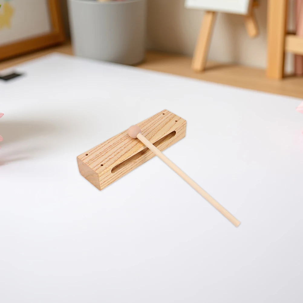 

3 set Percussion Wooden Temple Blocks Instrument For Kids Music Learning Soundboard Stick For School Home -
