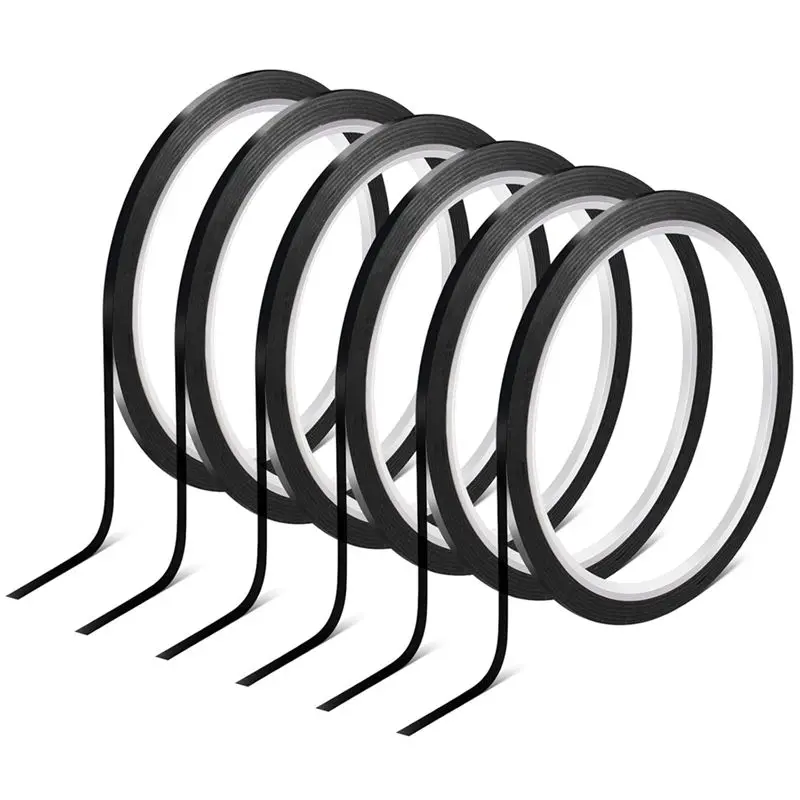 AA81-Thin Whiteboard Tape- 6 Rolls 1/8 Inch Dry Erase Tape For Art, Charts& Whiteboards-Pinstripe Paper-Tape, 108 Feet Per Roll