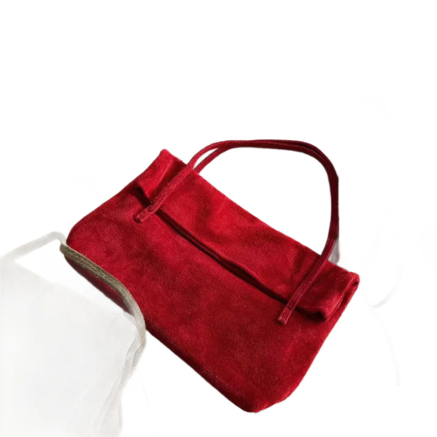 حقيبة يد من جلد الغزال الأصلي للنساء حقيبة يد ومحفظة فاخرة 2026 جديدة في كتف عتيق بسعة كبيرة تحت الإبط #5