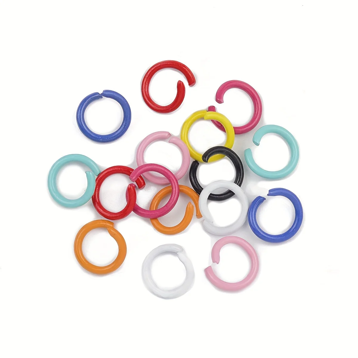 Boxed 300pcs 8mm Colourful Baking Paint Open Jump Rings Split Rings Link Loop For DIY Jewelry Making Bracelet Connector Findings