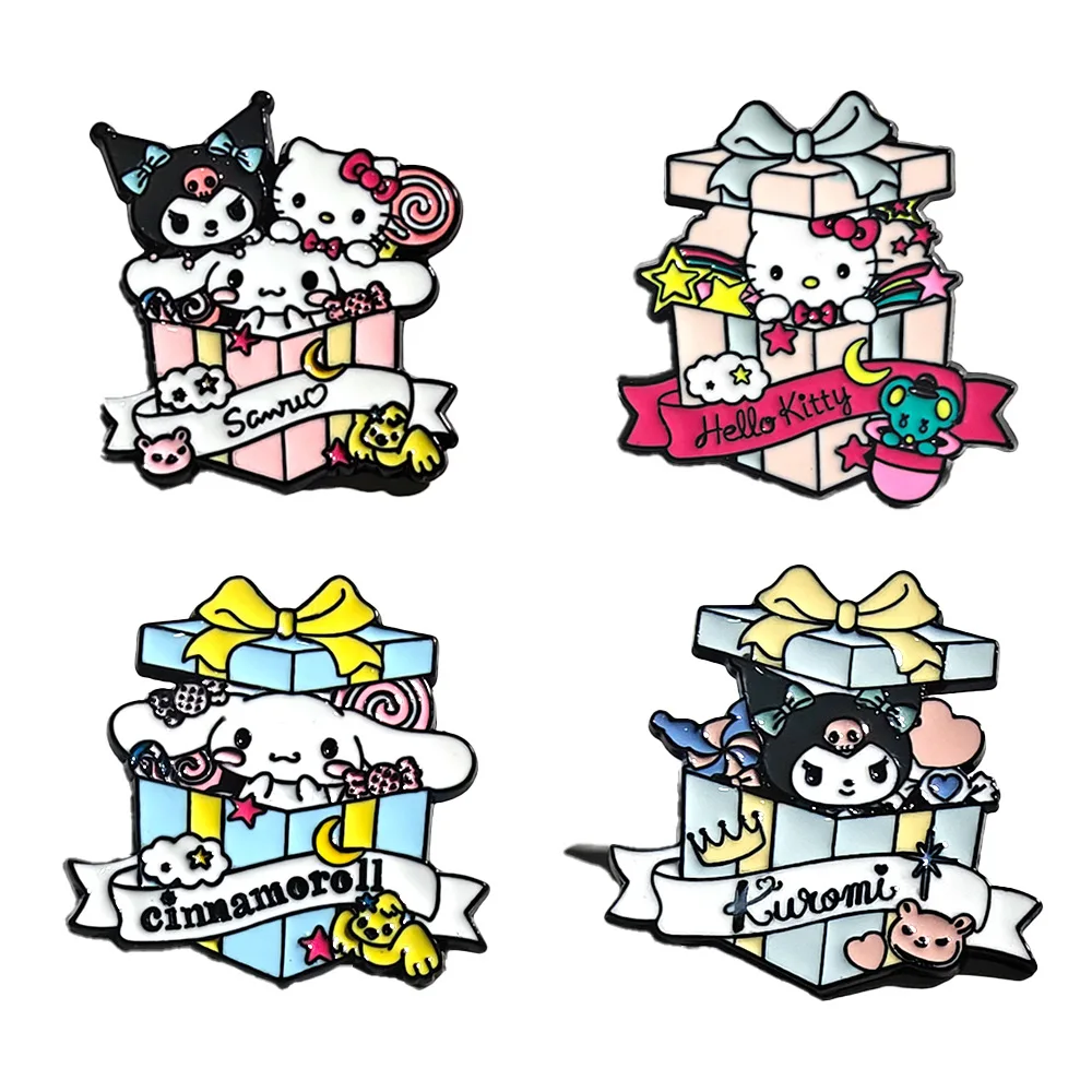 

Sanrio Kuromi Cinnamoroll Hello Kitty Birthday Badge Girl Cute Bag Decoration Cartoon JK Brooch Y2k Fashion Toys Anime Cartoon