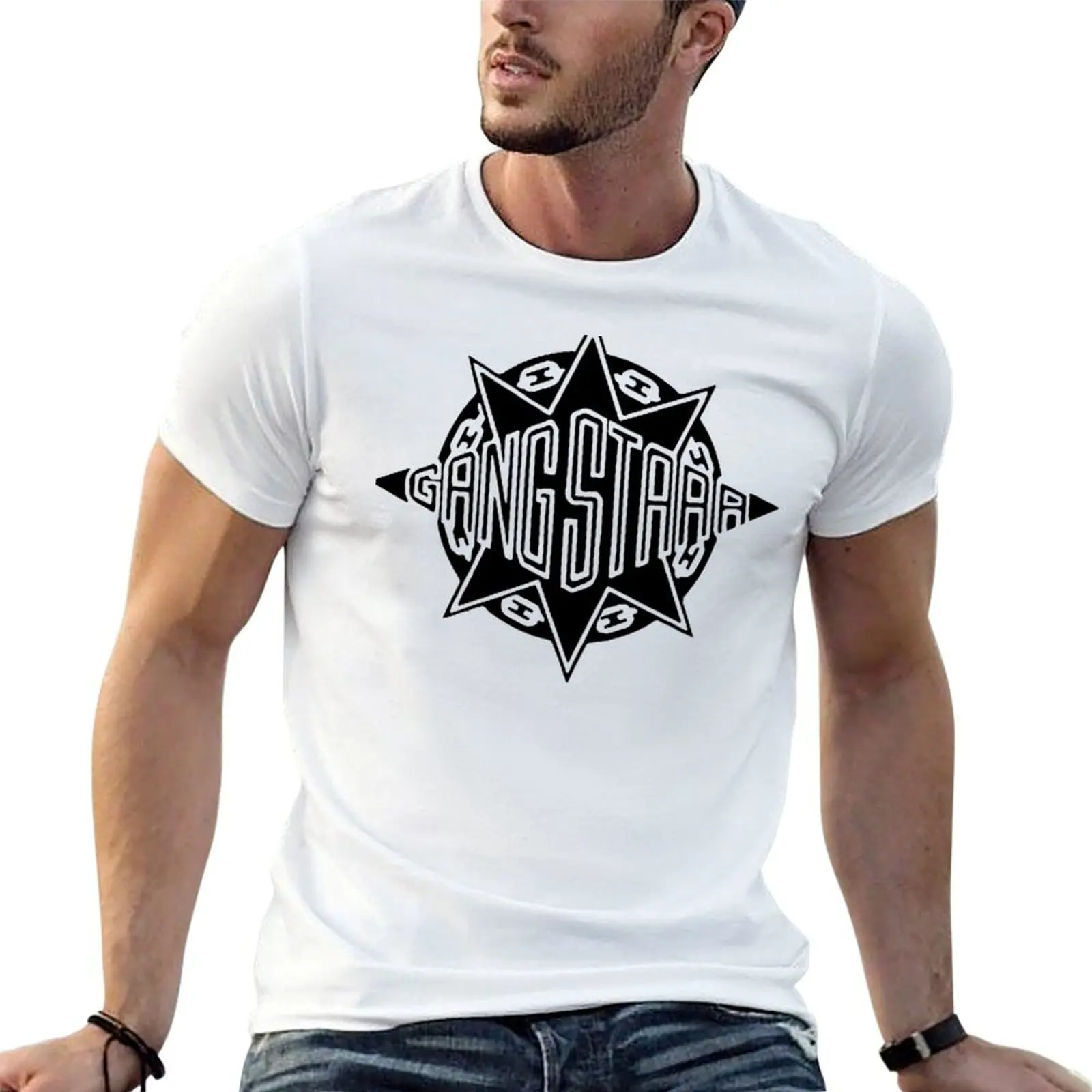 

Gangstarr logo black T-Shirt cotton t shirts high quality man t shirts graphic T-Shirt