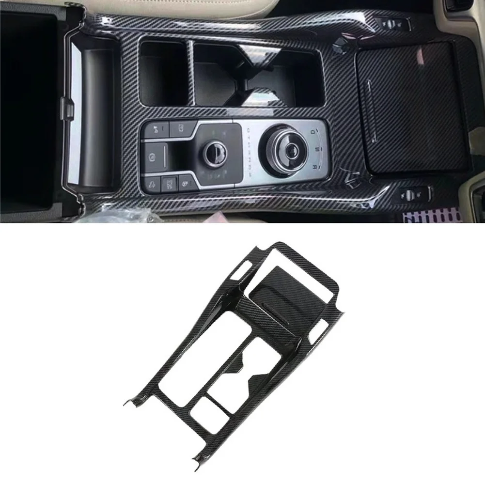 interior-upgrade-part-gear-shift-panel-cover-trim-for-kia-for-sorento-mq4-2021-2024-abs-body-and-carbon-fiber-pattern