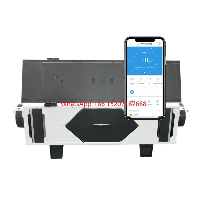 

Iguicoo energy saving ventilation system air room recuperator wall mount erv side door