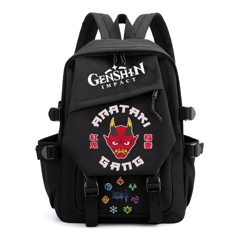 Genshin impacto anime mochila crianças meninos meninas oxford à prova dlarge água grande capacidade mochila de viagem dos adolescentes dos homens das mulheres saco do portátil