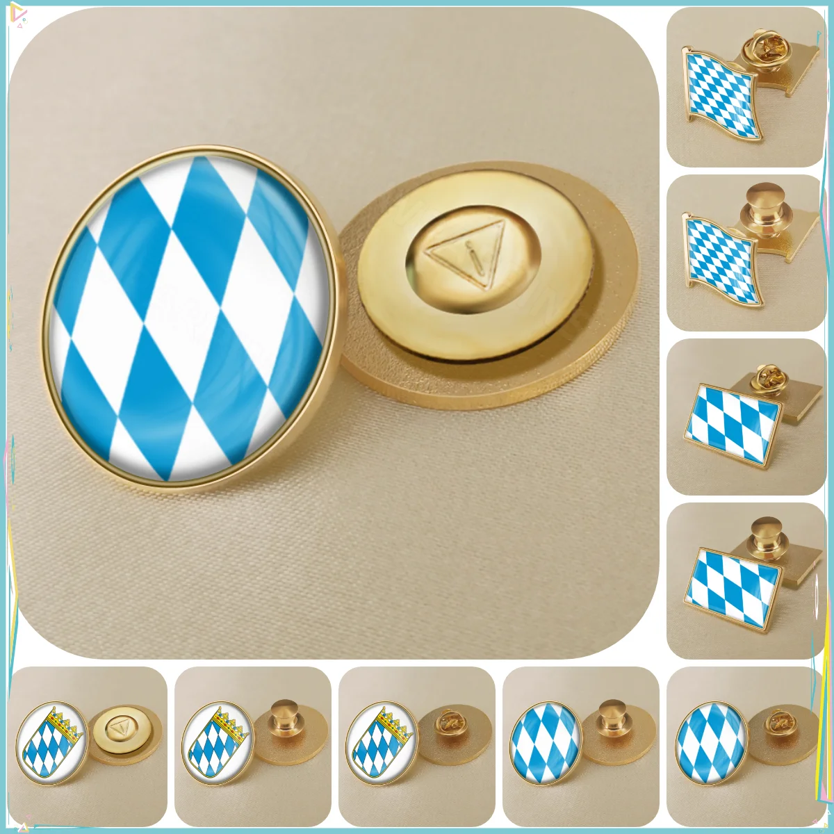 Wappen von Bavaria von Deutschland Flagge Brosche Abzeichen Revers Pins