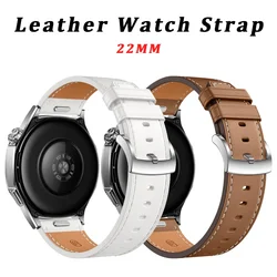22MM Leather Strap Watchband for Huawei Watch GT 5 46mm Smart Wriststrap Quick Releas Bracelet for Huawei GT5 46mm Accessories