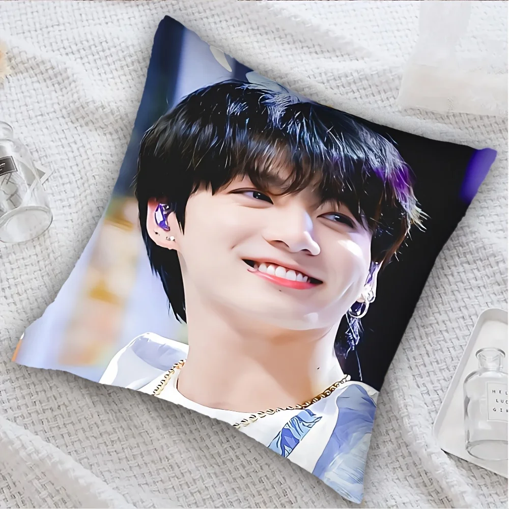 1PC K-Drama Male Idol Print Pillowcase K-Theme Bedding Zipper Closure Washable Fan Gift