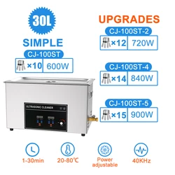 600w 800w 900w Ultrasonic Cleaner EU Plug 220v Degas Timer Heated 15L Ultrasonic Glass Washer Sonic Cleaning Ultrasonic Bath