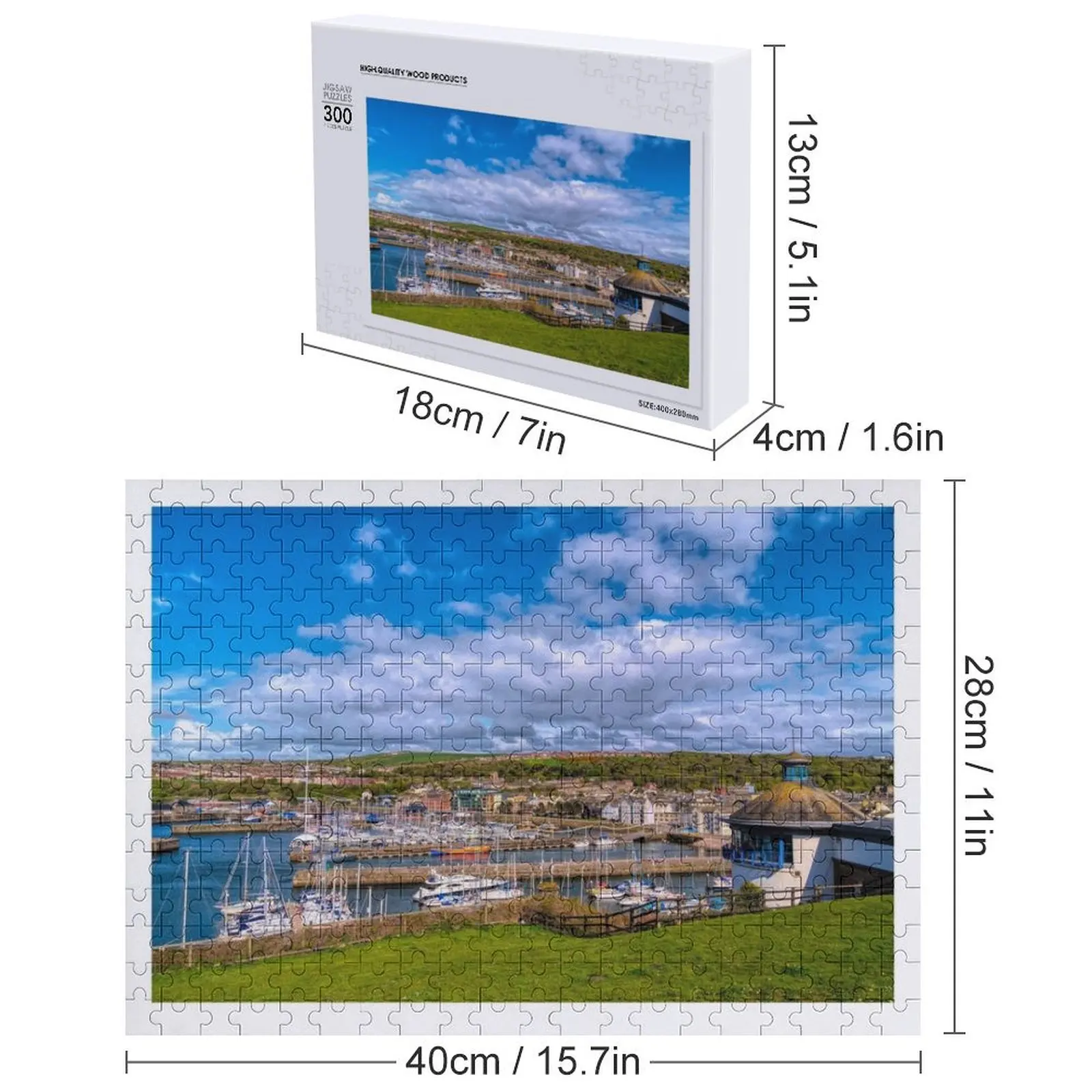 Whitehaven Cumbria Inglaterra Reino Unido Costa Cidade Quebra-cabeça Presentes Personalizados Para Crianças Quebra-cabeça de Brinquedo Do Bebê Personalizado