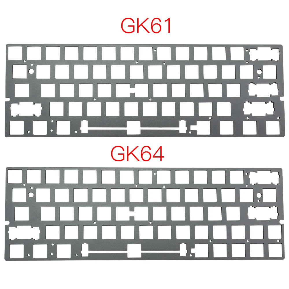 

GK61 GK64 Механическая клавиатура из алюминиевого сплава с ЧПУ для рисования, позиционирующая пластина Concurrence, поддержка ANSI для GH60, 60% клавиатура «сделай сам»