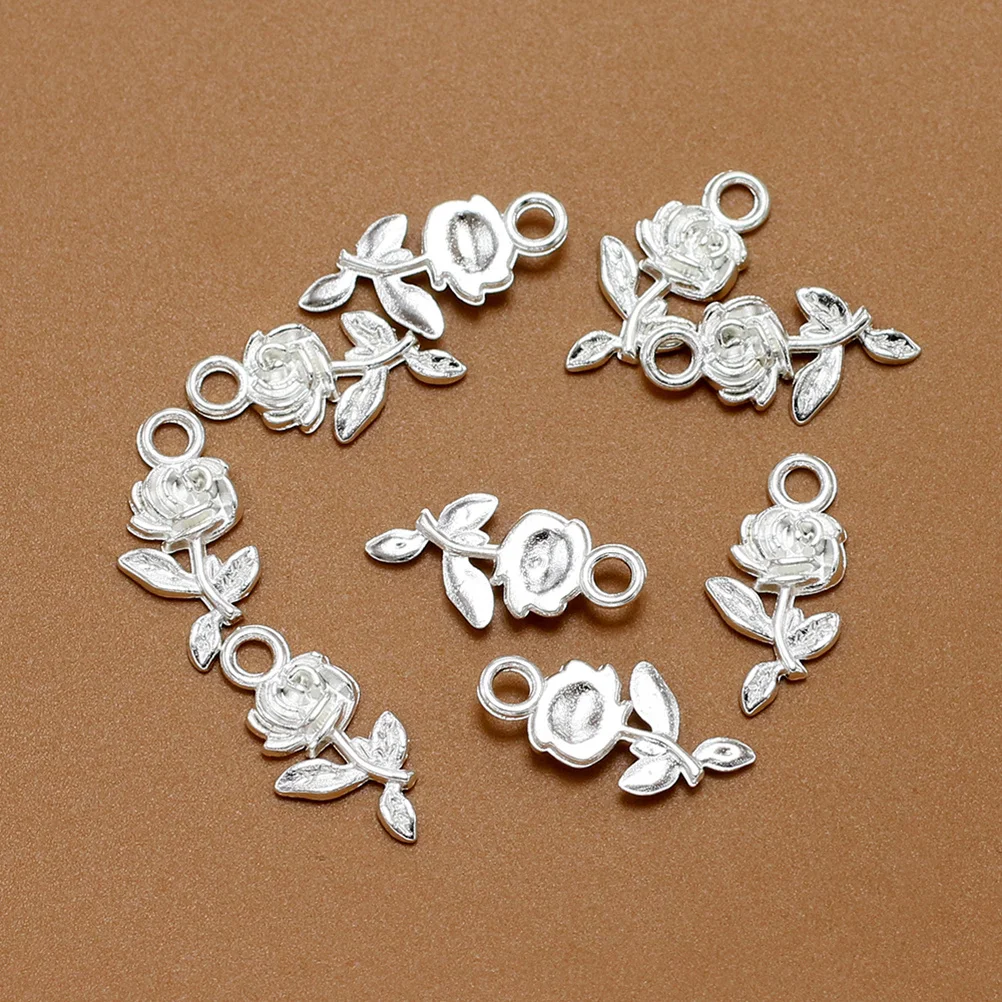 

20 шт., подвески в виде розы из сплава, подвески, простой стильный уникальный дизайн, ожерелье «сделай сам», браслет, подвеска из сплава, подвеска «сделай сам», подвески