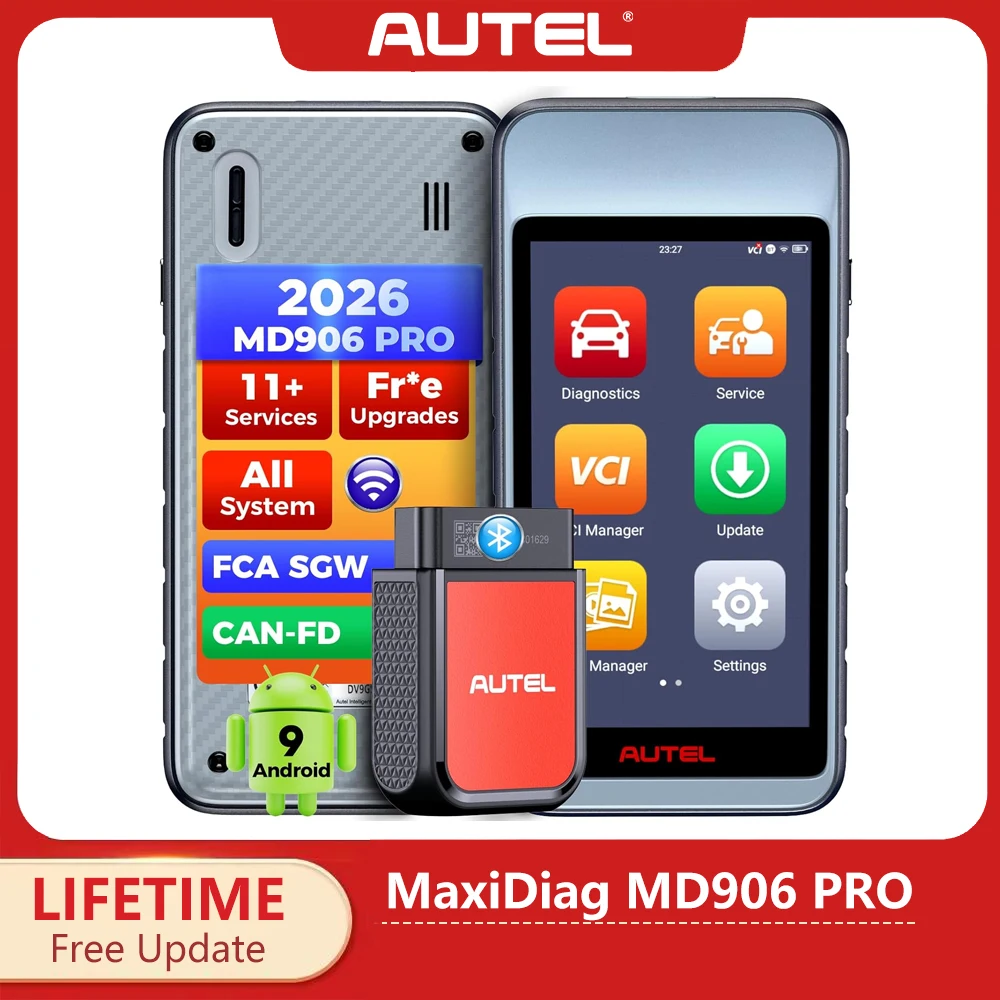 

Автосканер Autel MaxiDiag MD906 PRO для диагностики автомобилей, считыватель кодов OBD2, поддержка CANFD11+ и сервисных функций, улучшенная версия MD808PRO MaxiCheckPRO