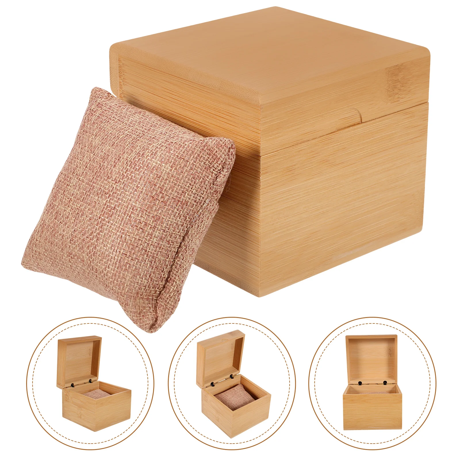 Bamboo Watch Single Packaging Watch Box Case Portable Travel Holder Storage ganizer Packaging Box Small Display Case
